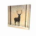 Fondo 16 x 16 in. Roe Deer In Winter-Print on Canvas FO2790910